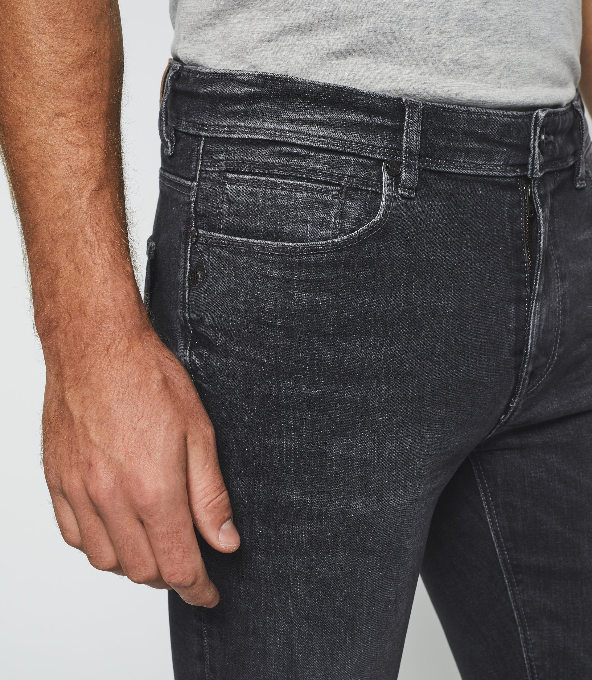 Jean super slim en coton organique gris moyen "Tornade" - IZAC