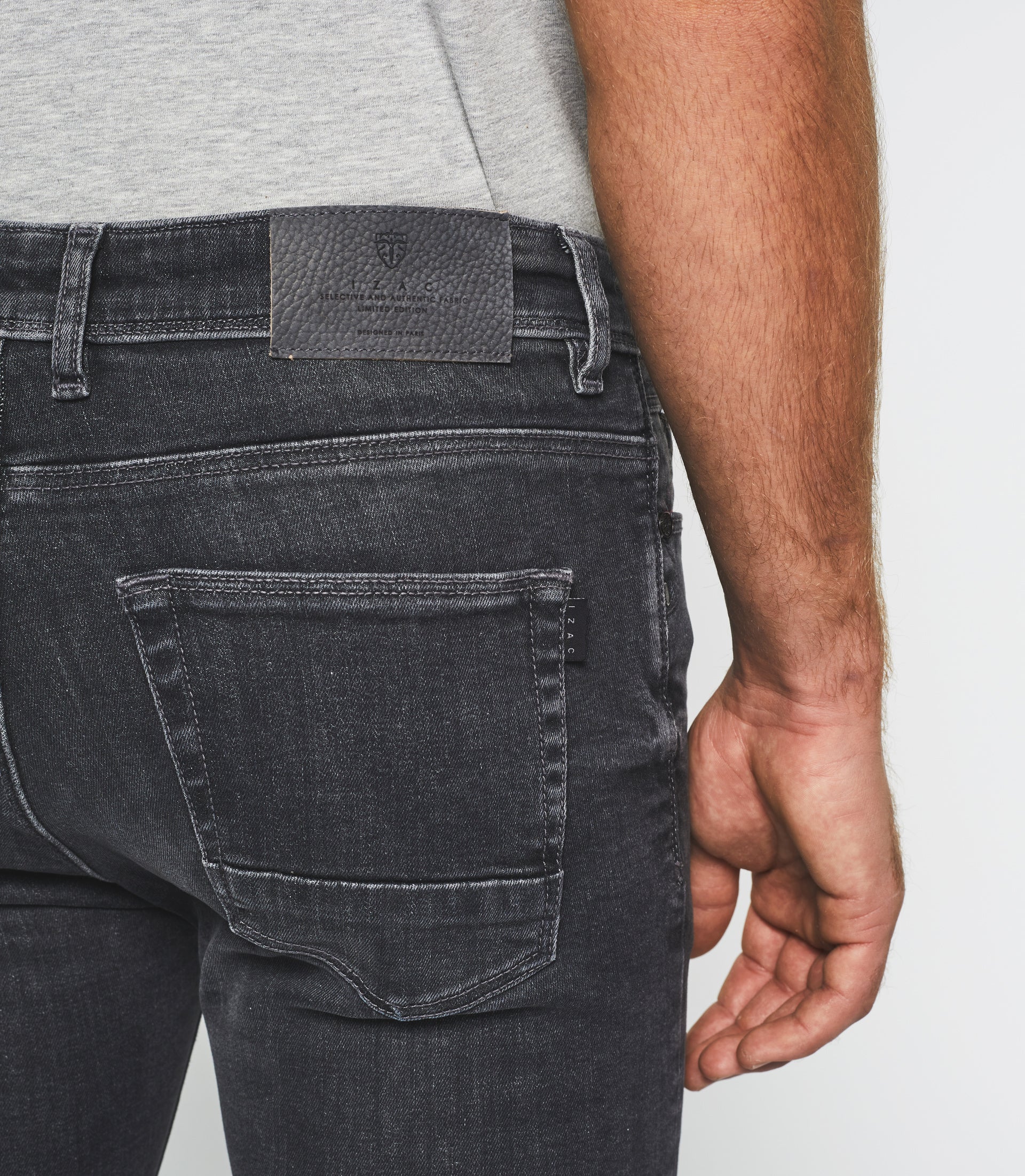 Jean super slim en coton organique gris moyen "Tornade" - IZAC