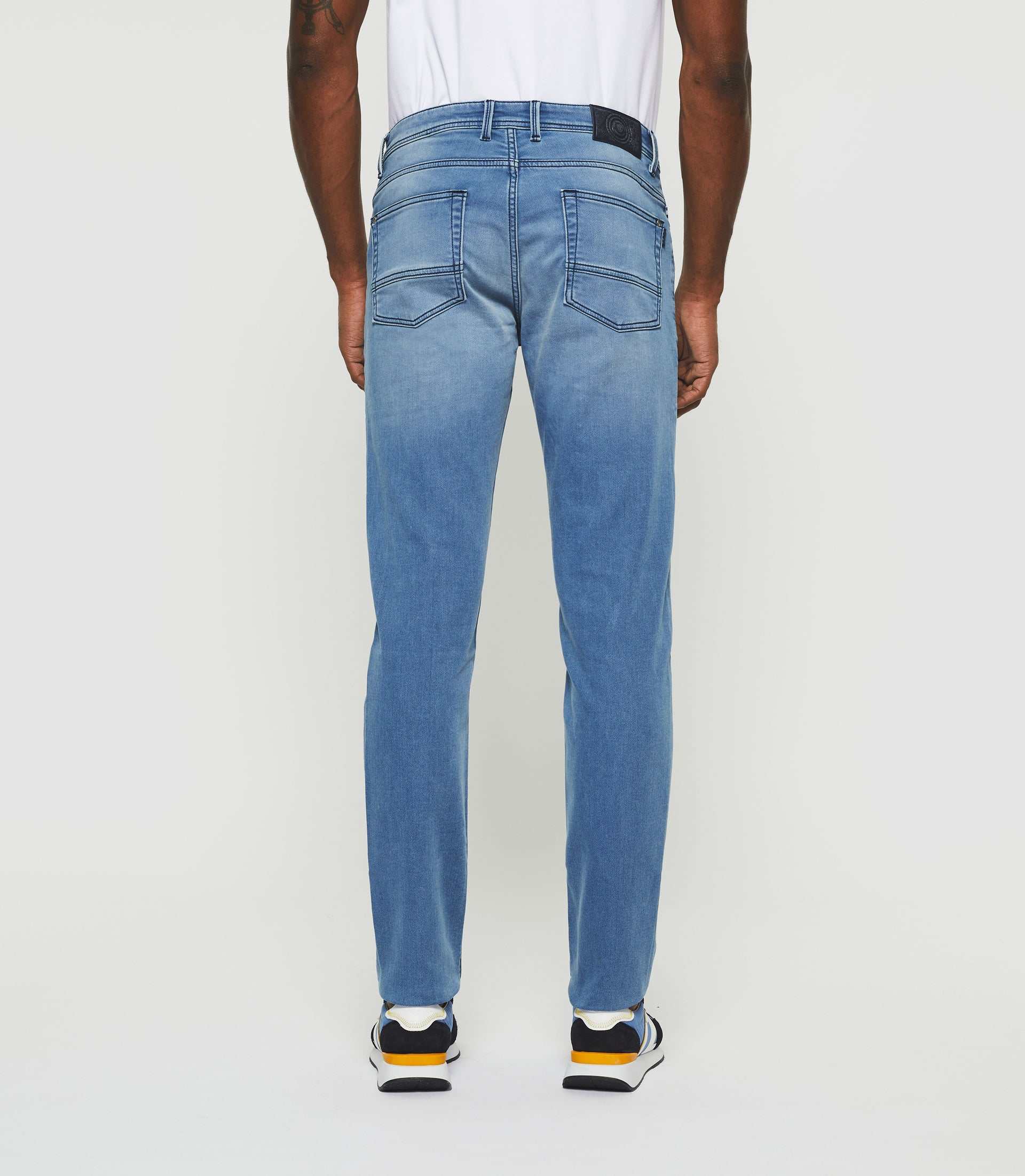 Jean super slim en molleton bleu délavé "Toupie" - IZAC