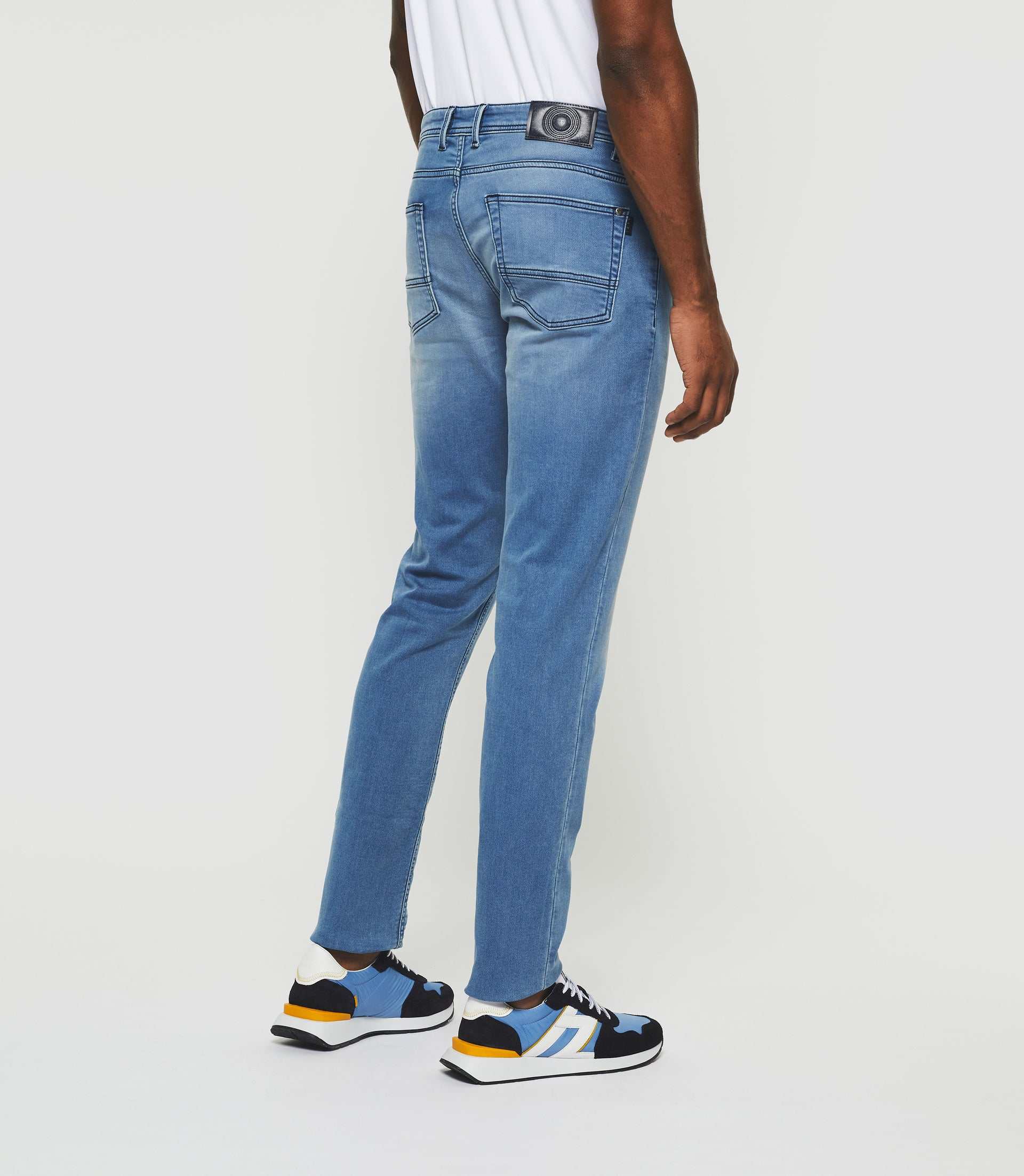 Jean super slim en molleton bleu délavé "Toupie" - IZAC
