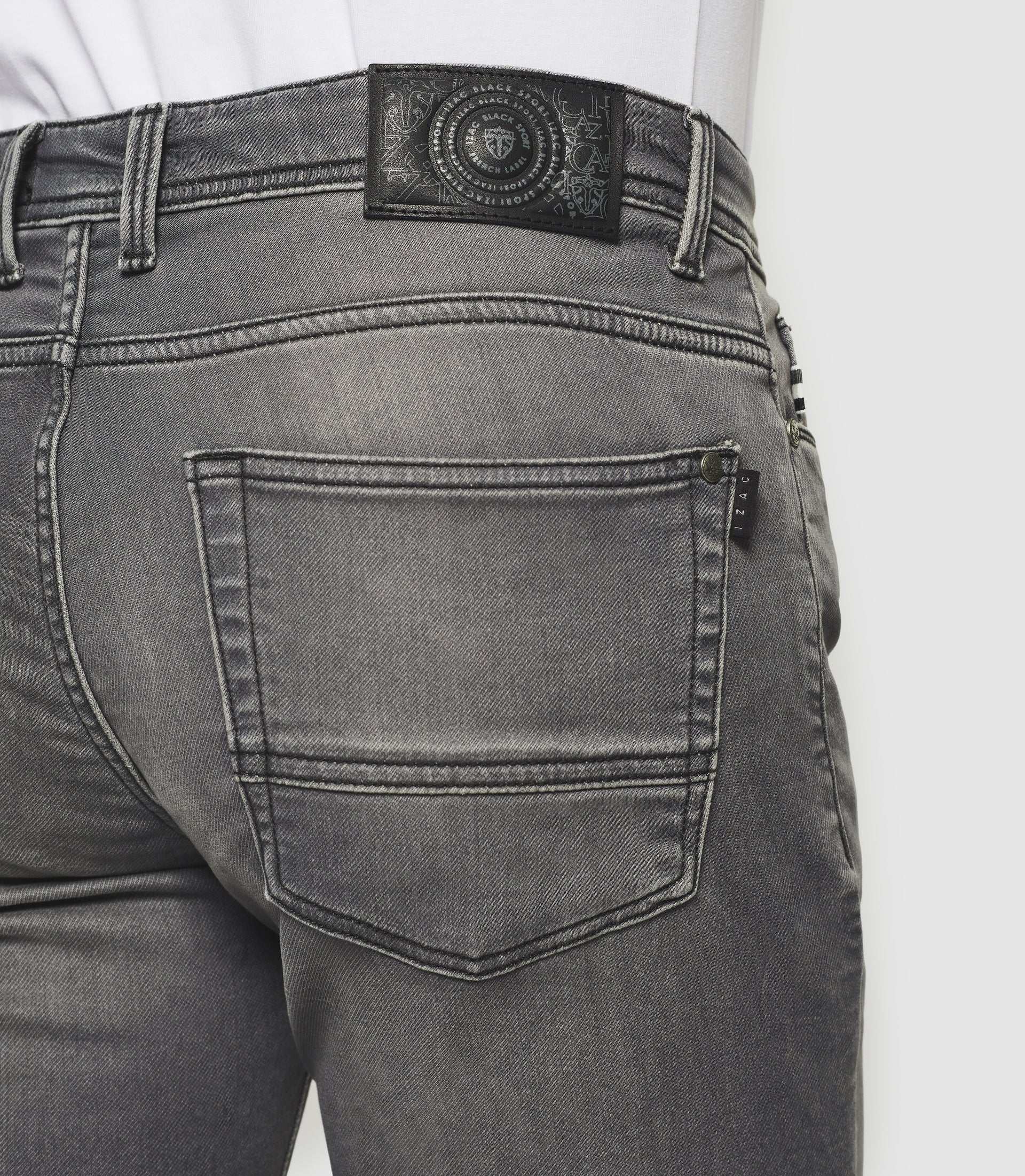 Jean super slim en molleton gris moyen "Toupie" - IZAC