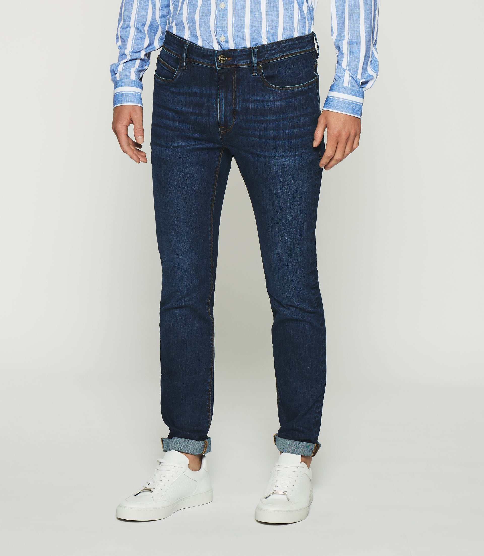 Jean slim hydroless permanent bleu moyen TEO - IZAC