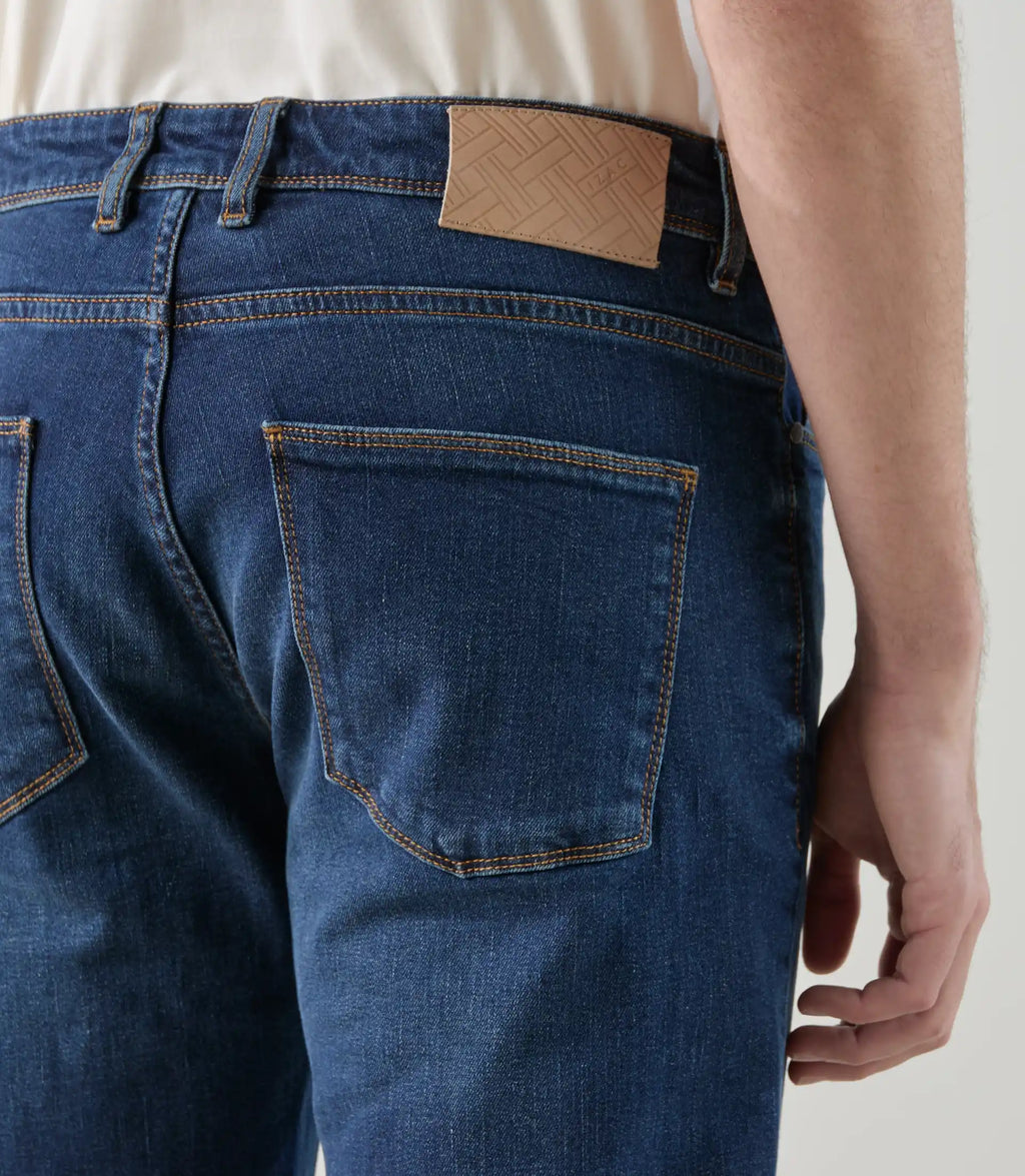 Jean 5 poches bleu moyen - IZAC