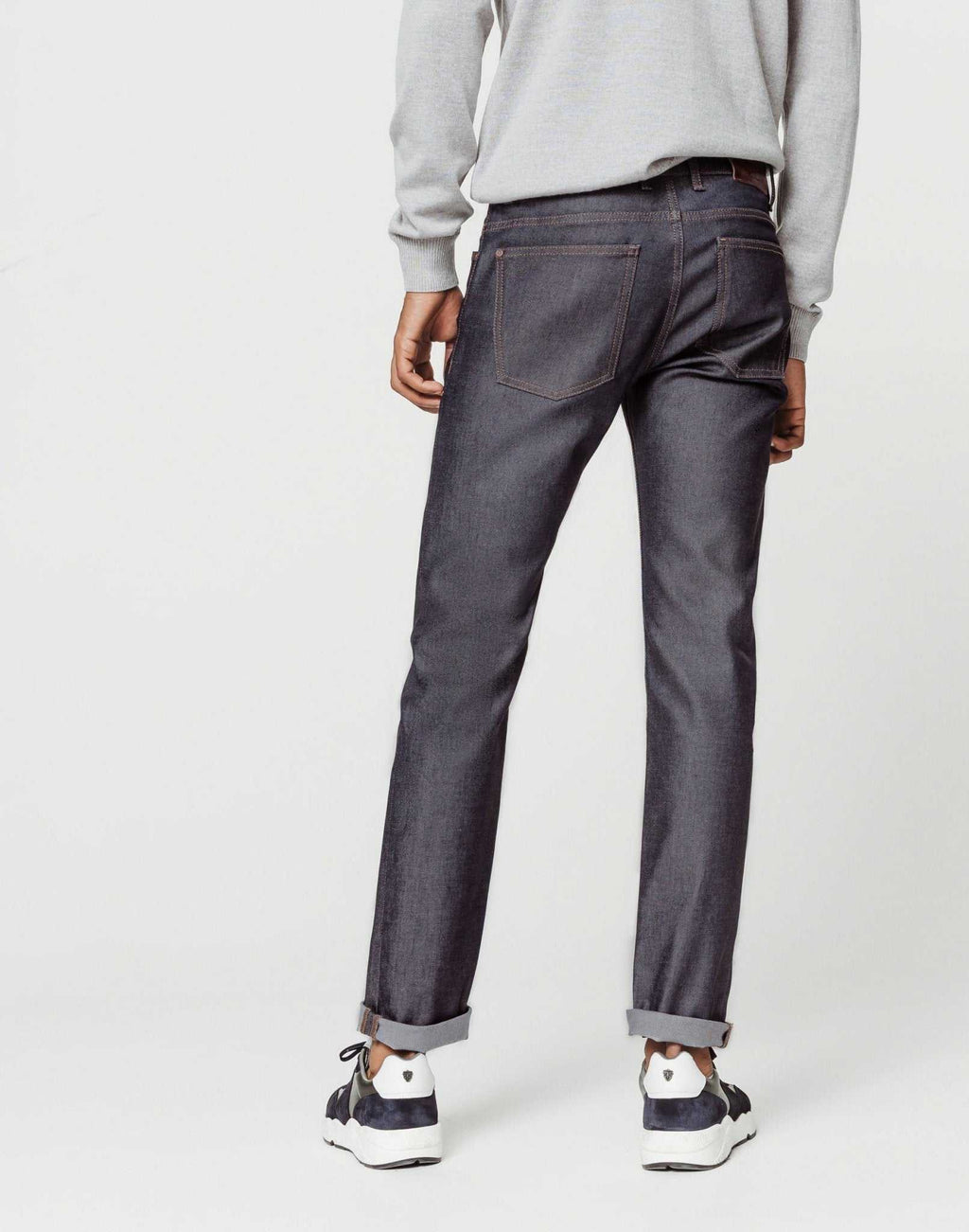 Jean slim enduit bleu gris - IZAC
