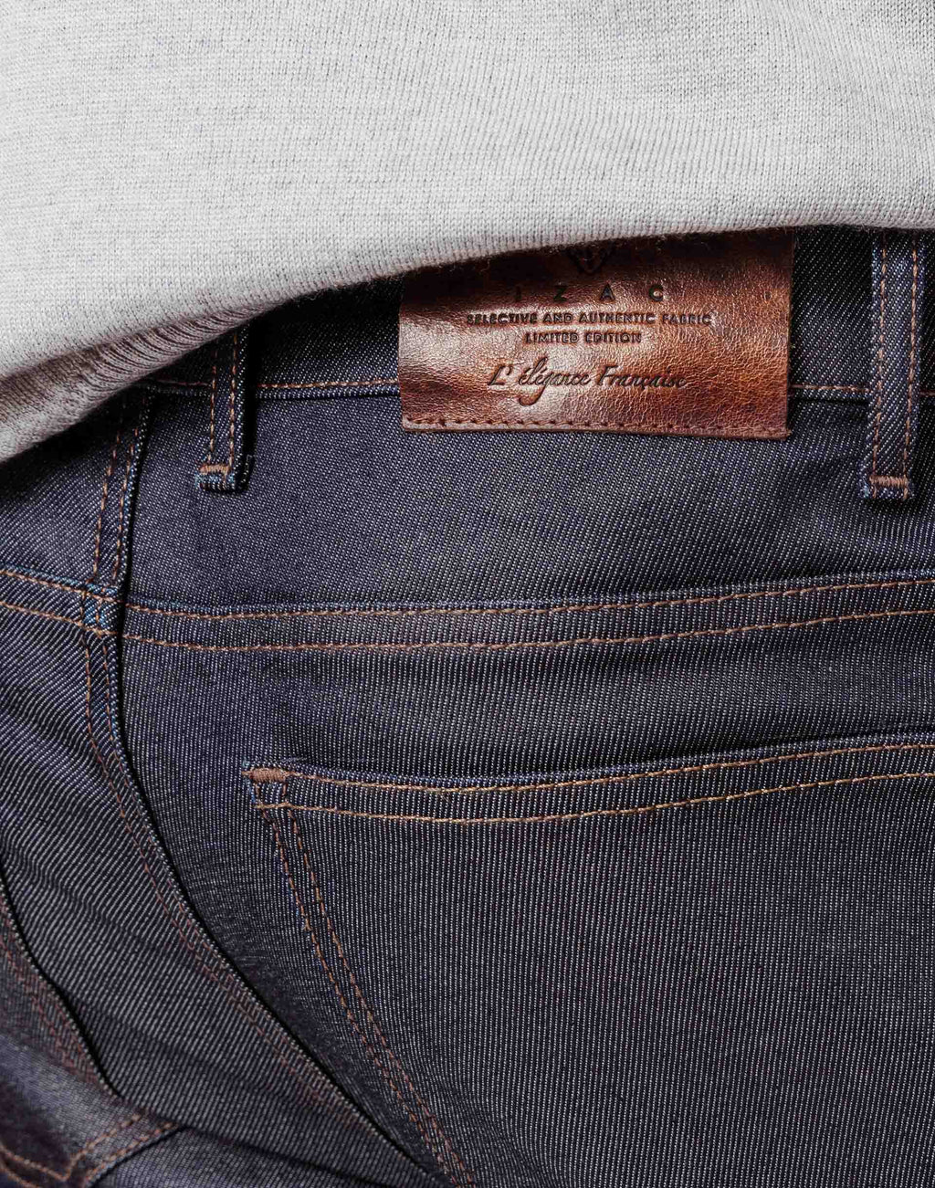 Jean slim enduit bleu gris - IZAC