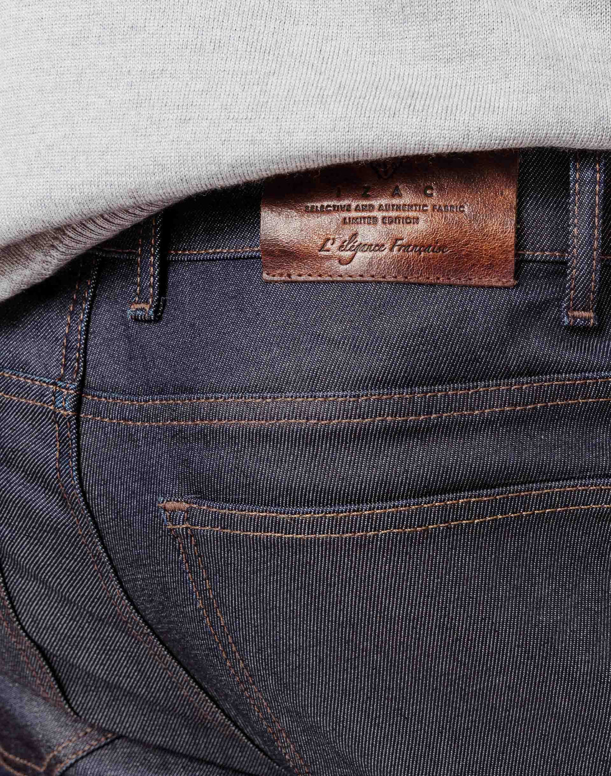 Jean slim enduit bleu gris - IZAC