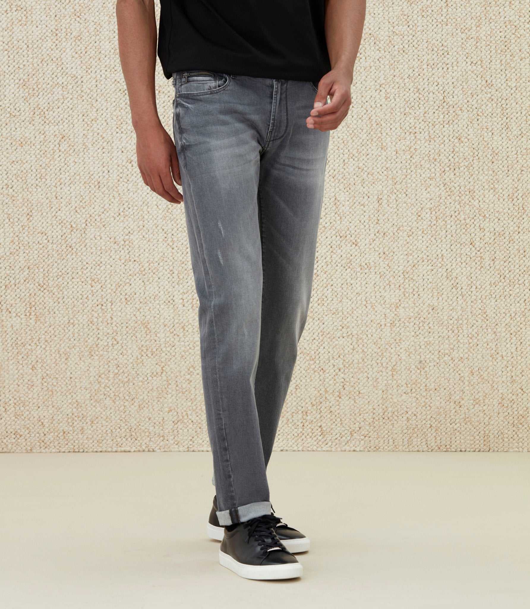 Jean effet usé gris "Raphael" - IZAC