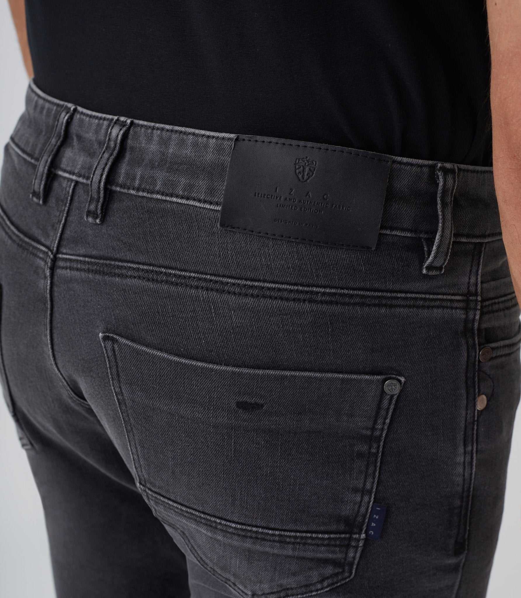 Jean slim gris moyen "Leon" - IZAC