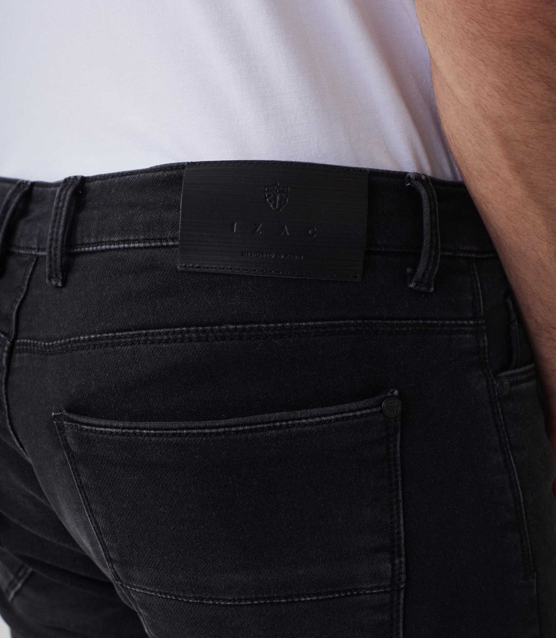 Jean molleton super slim noir "Loyal" - IZAC