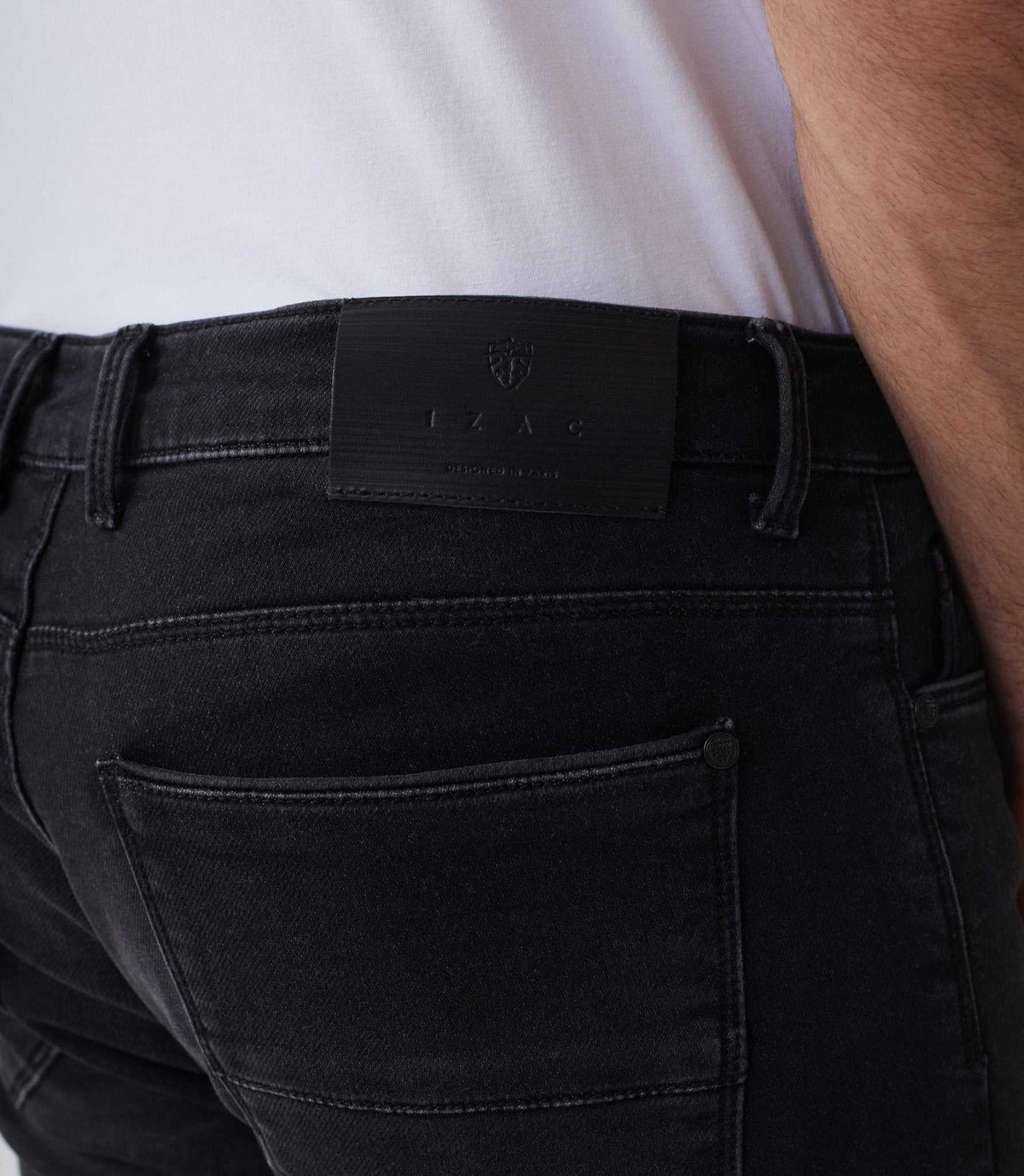 Jean molleton super slim noir "Loyal" - IZAC
