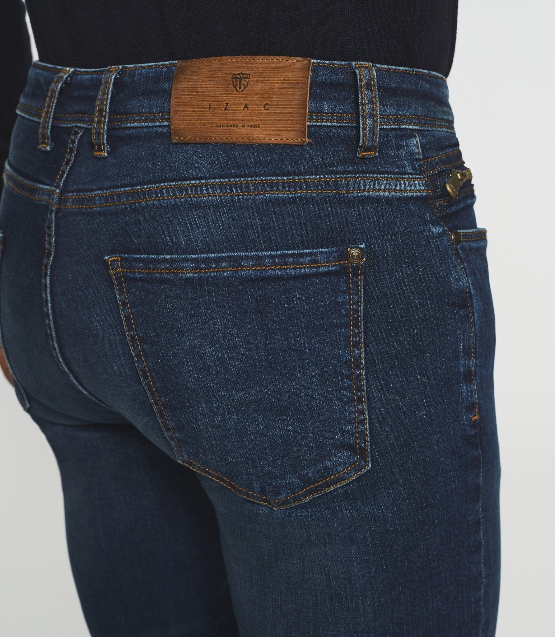 Jean super slim denim bleu foncé EFFET - IZAC