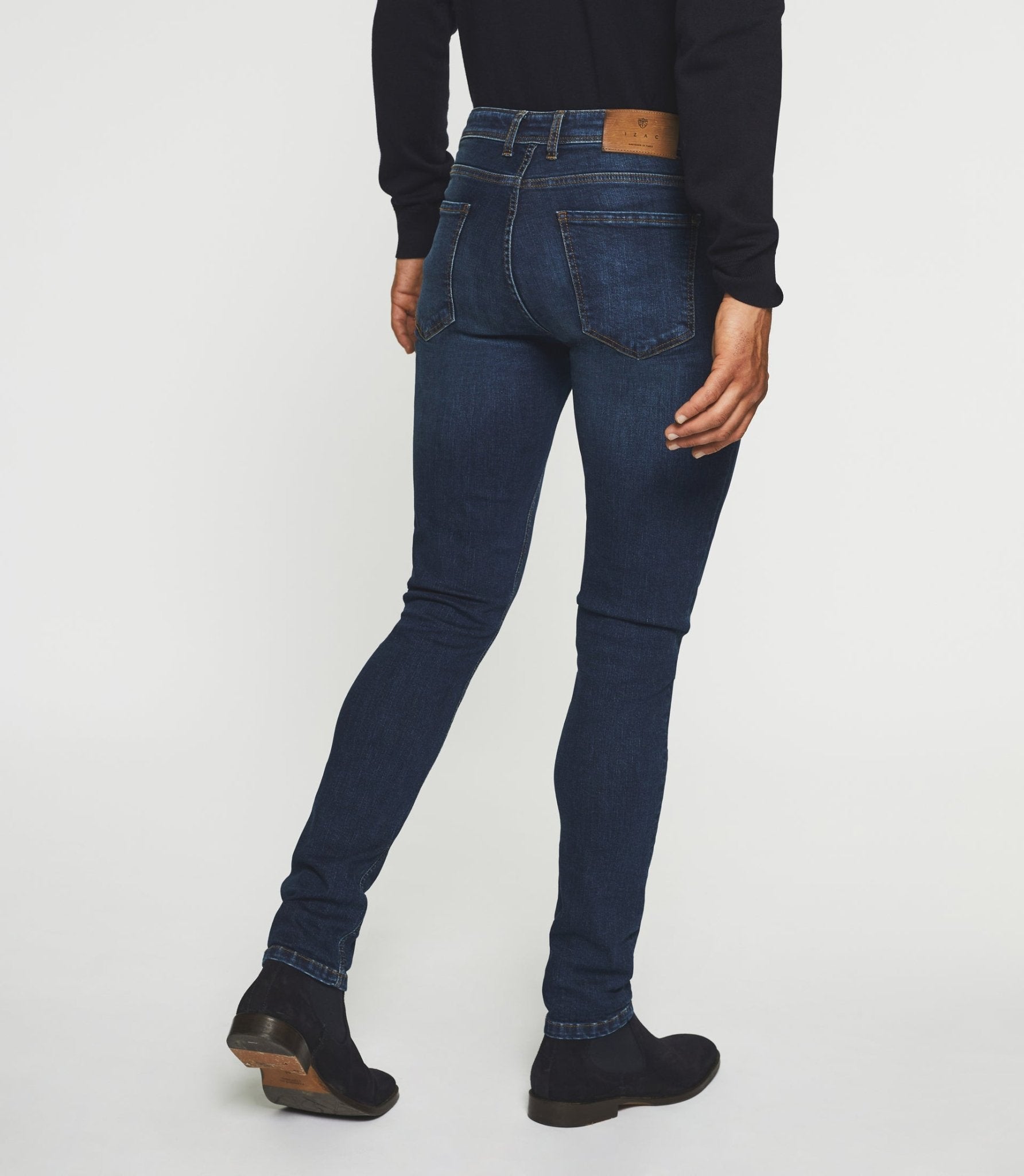 Jean super slim denim bleu foncé EFFET - IZAC