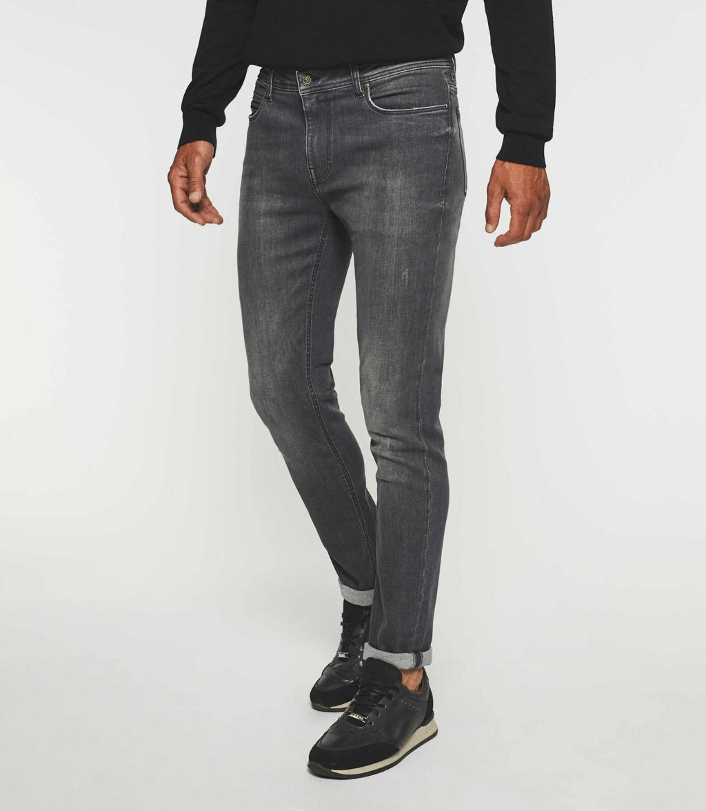 Jean super slim denim gris moyen EFFET - IZAC