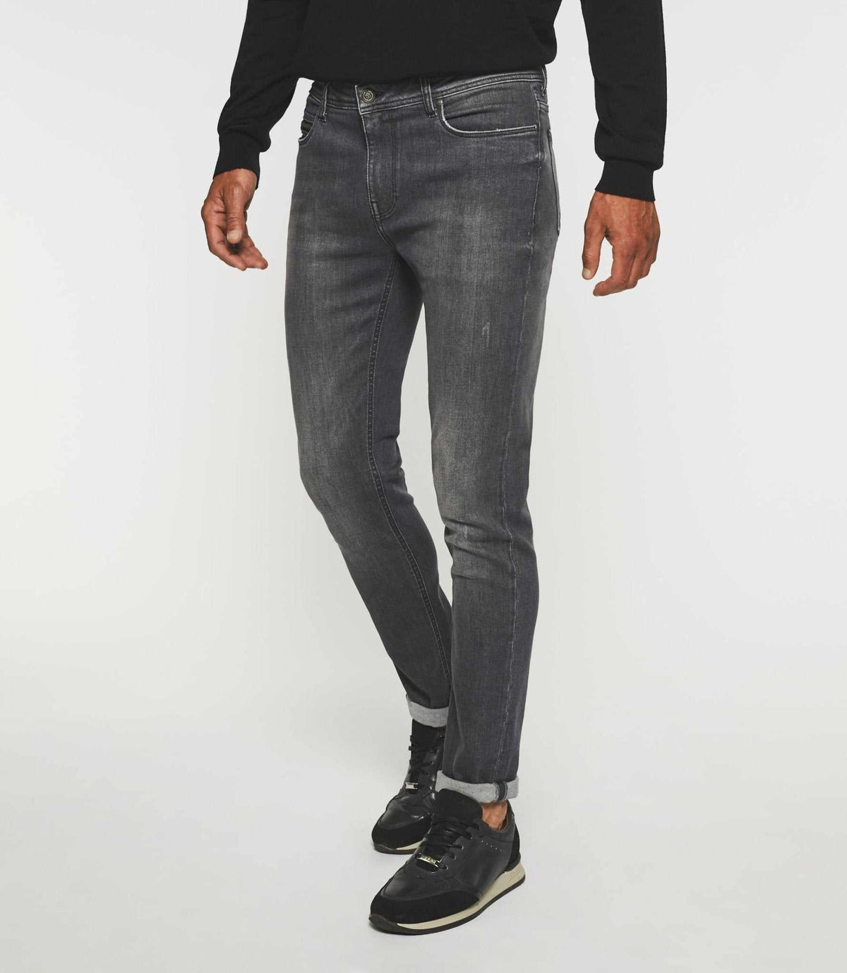 Jean super slim denim gris moyen EFFET - IZAC
