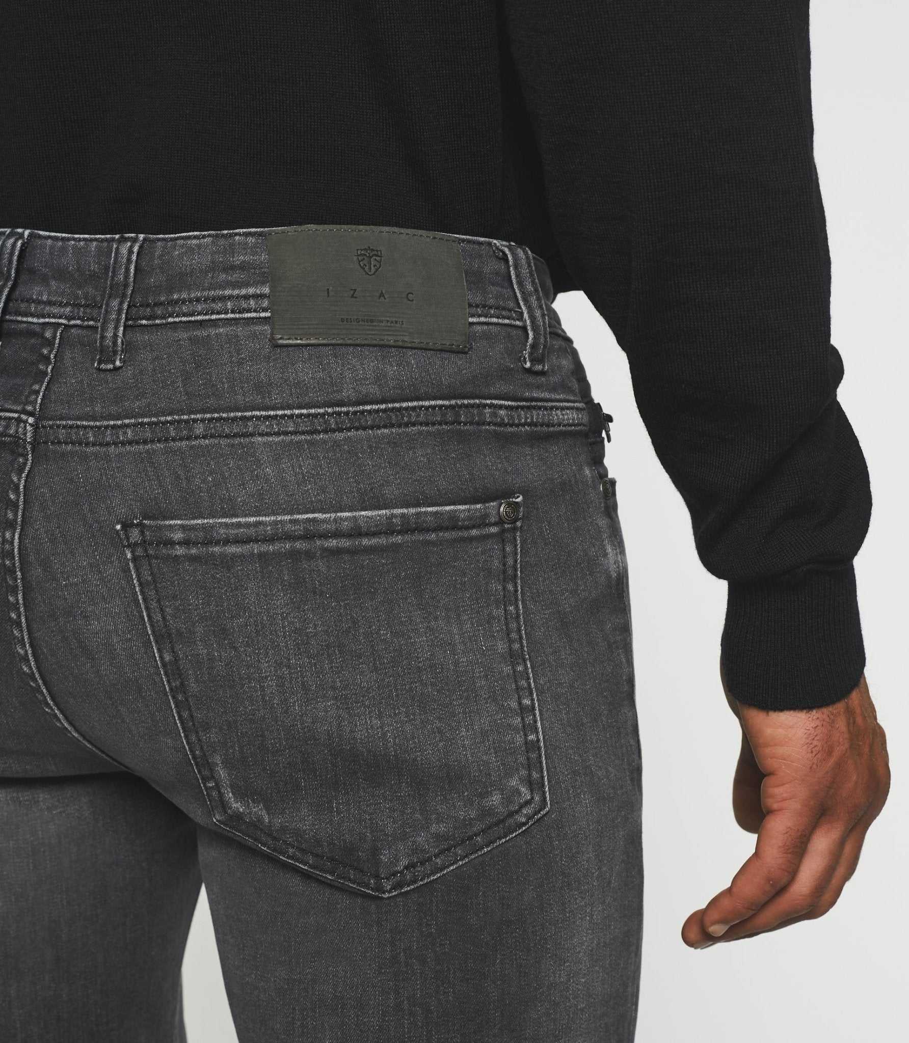 Jean super slim denim gris moyen EFFET - IZAC