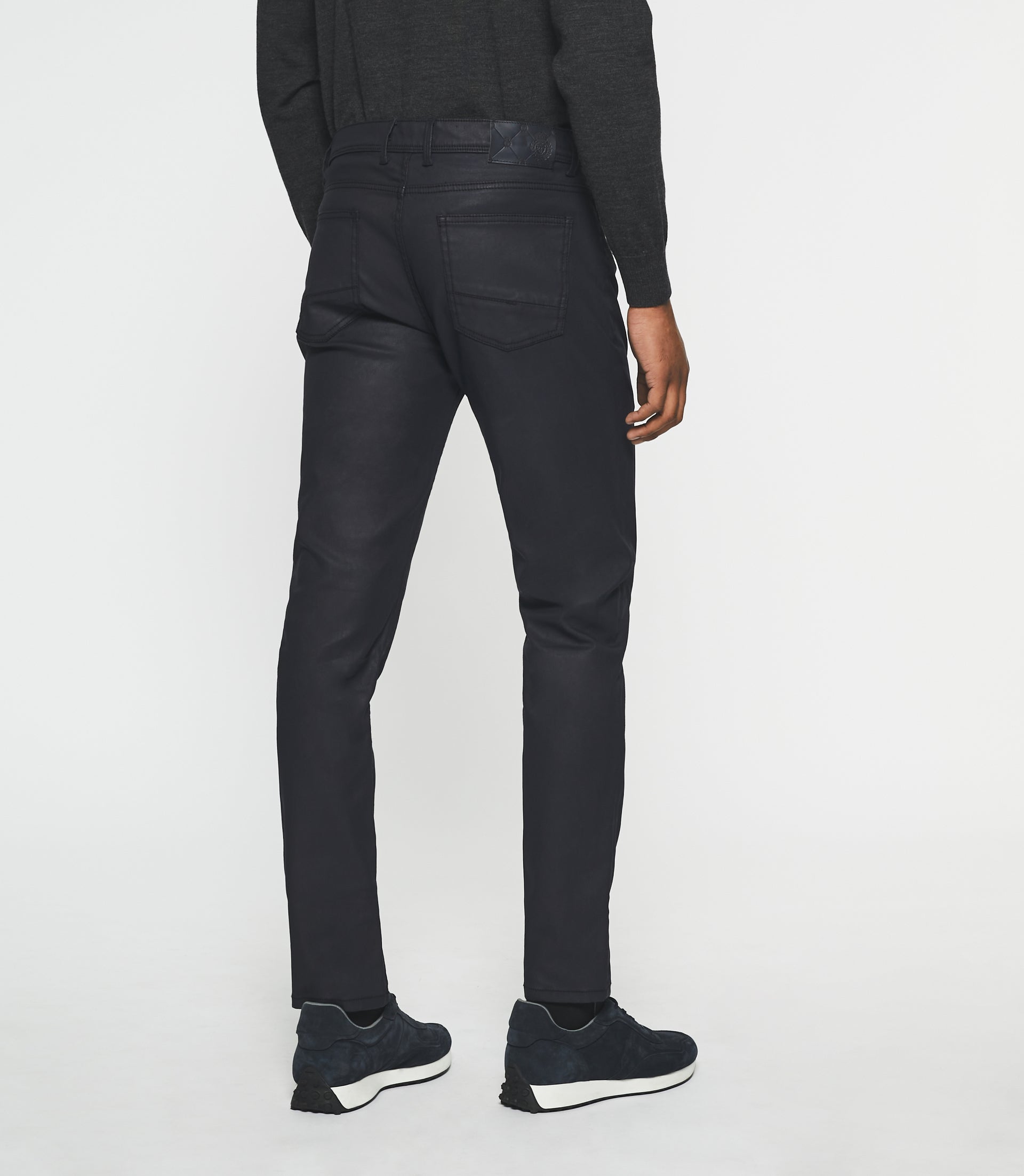 Jean slim denim enduit marine ENDUIT - IZAC