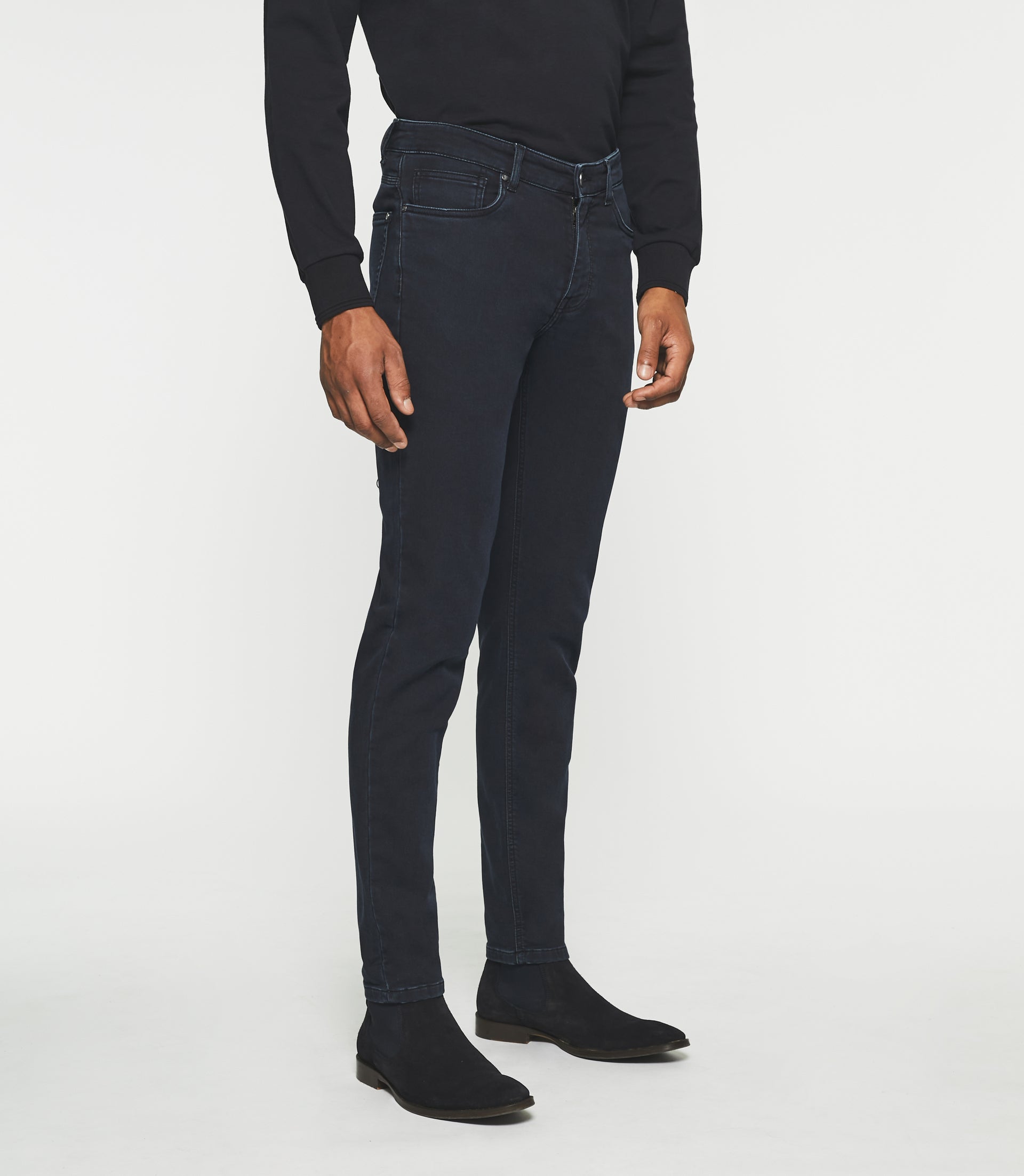 Jean super slim en molleton bleu foncé ETERNELLE - IZAC