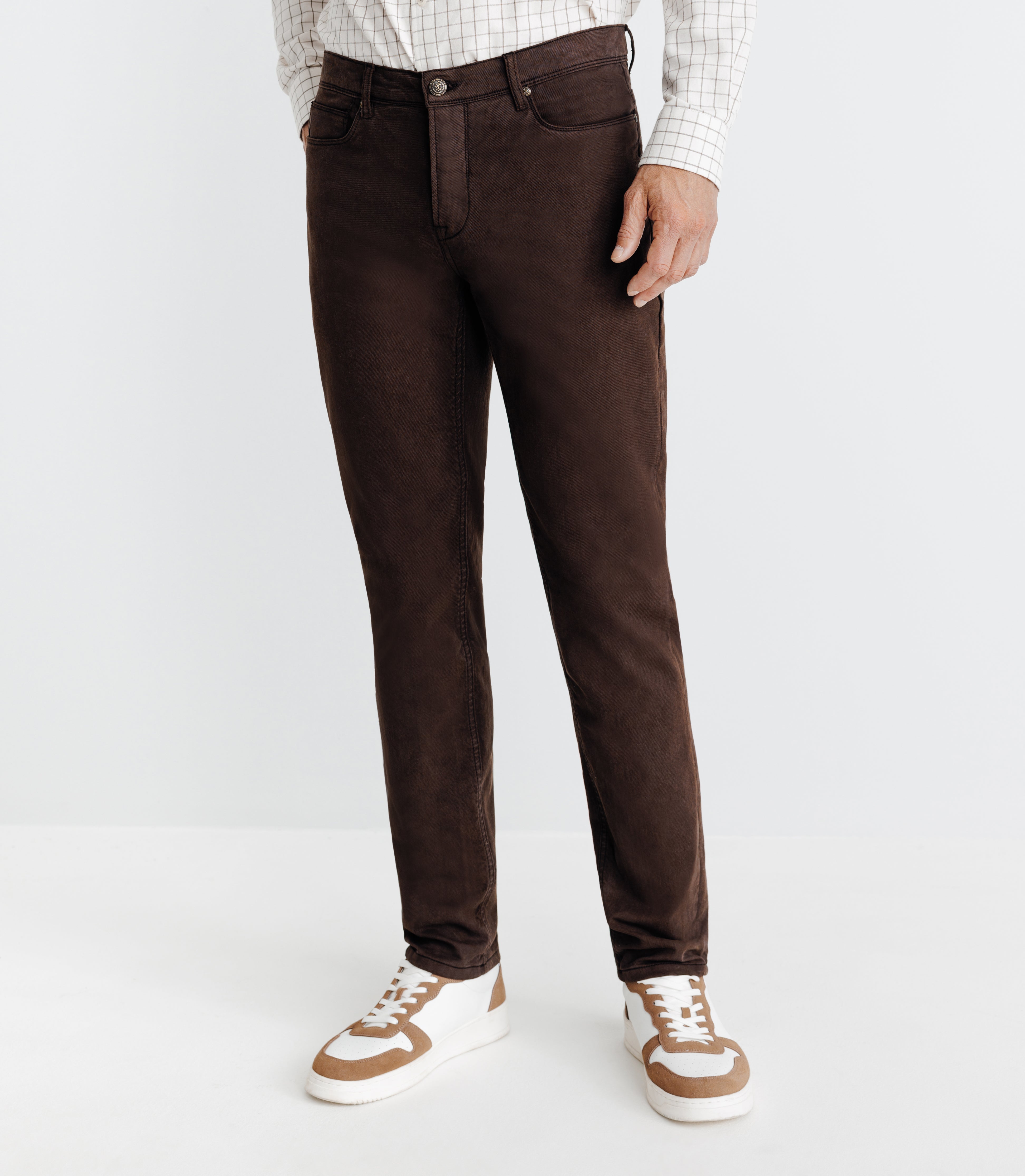 Jean 5 poches marron - IZAC