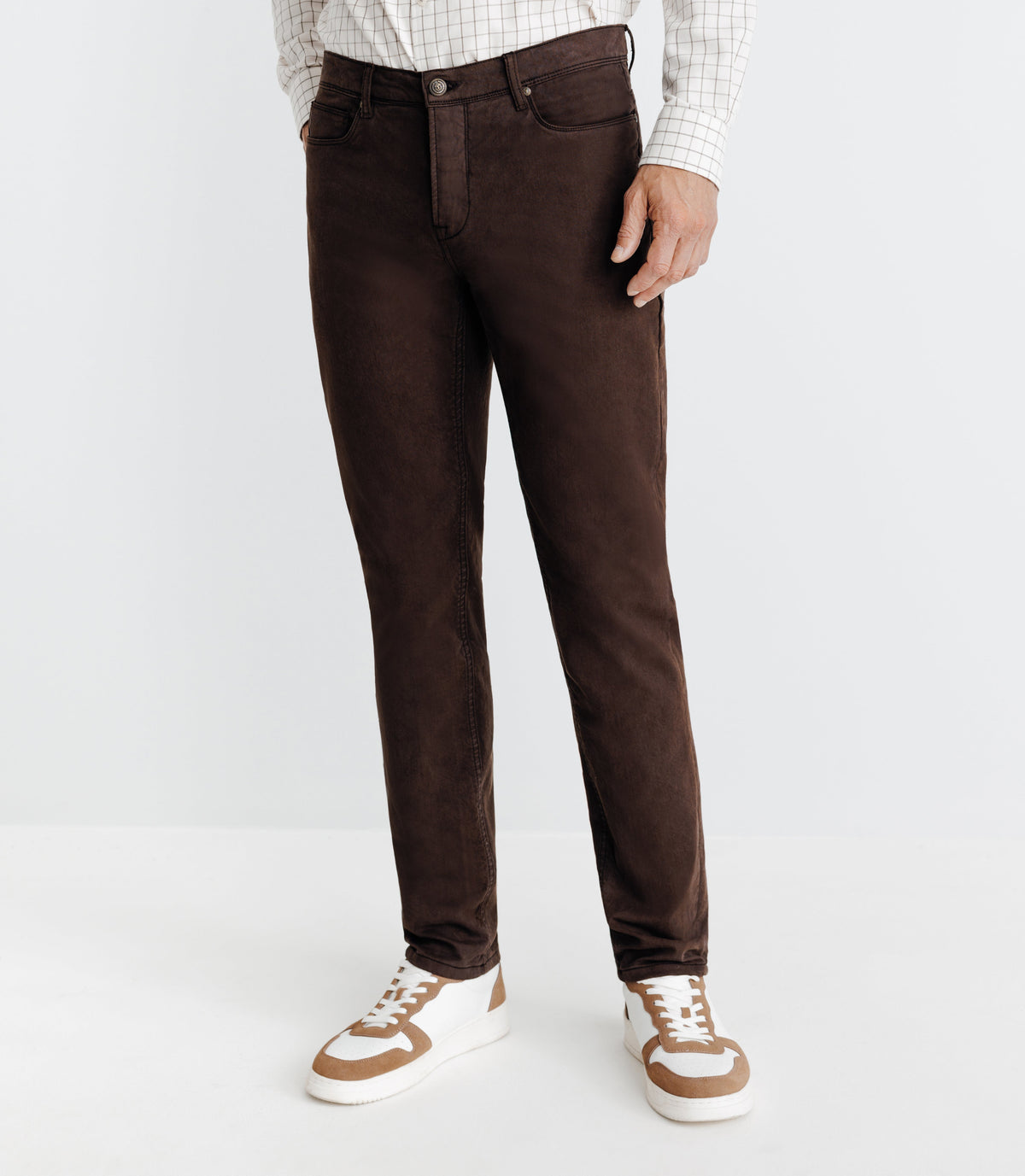 Jean 5 poches marron - IZAC