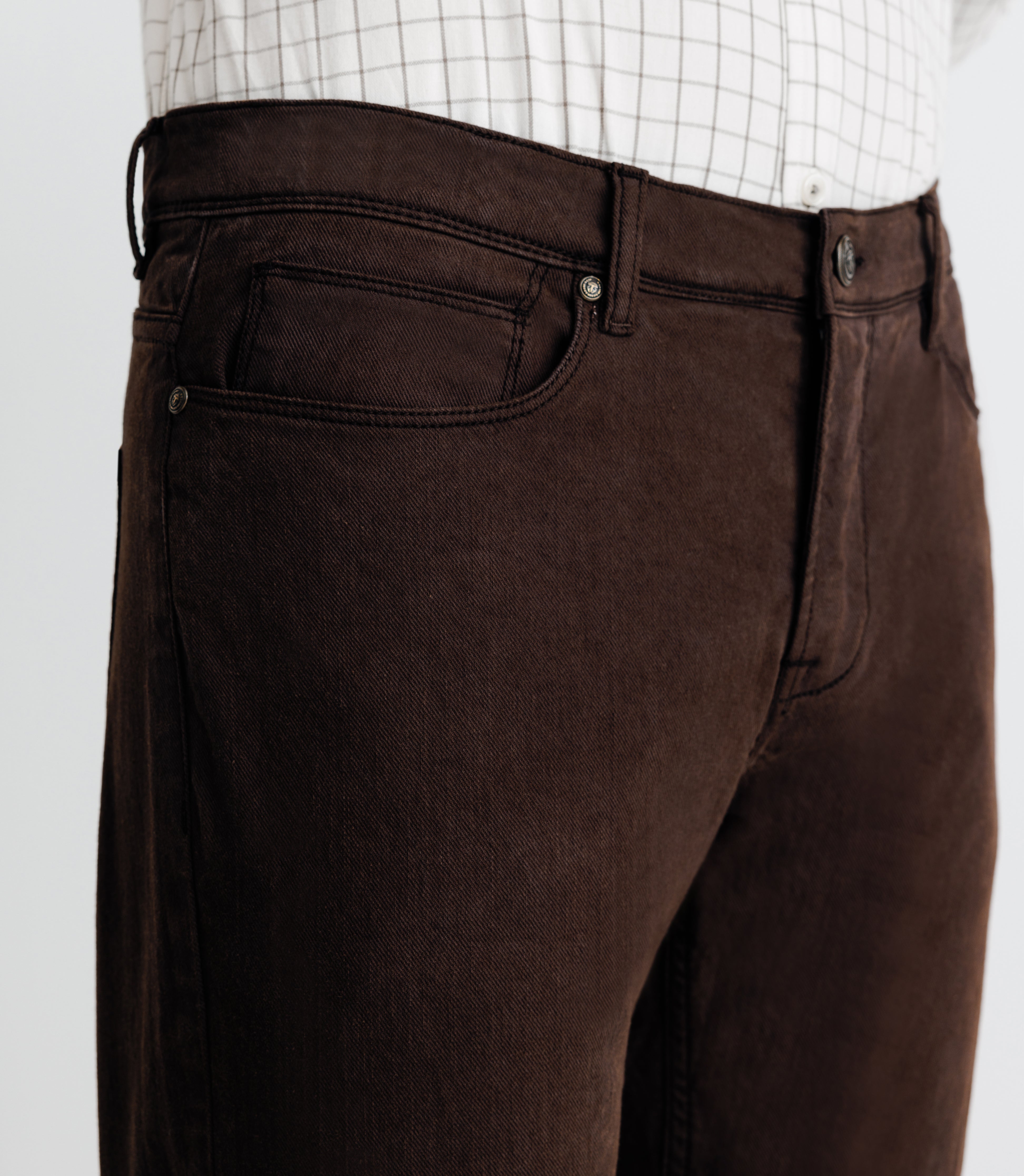 Jean 5 poches marron - IZAC