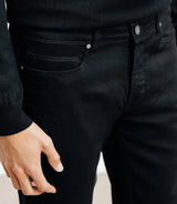 Jean droit 5 poches noir - IZAC