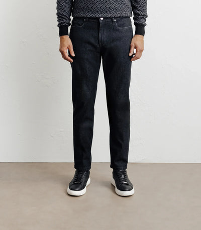 Jean droit 5 poches noir - IZAC