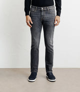 Jean 5 poches gris moyen - IZAC