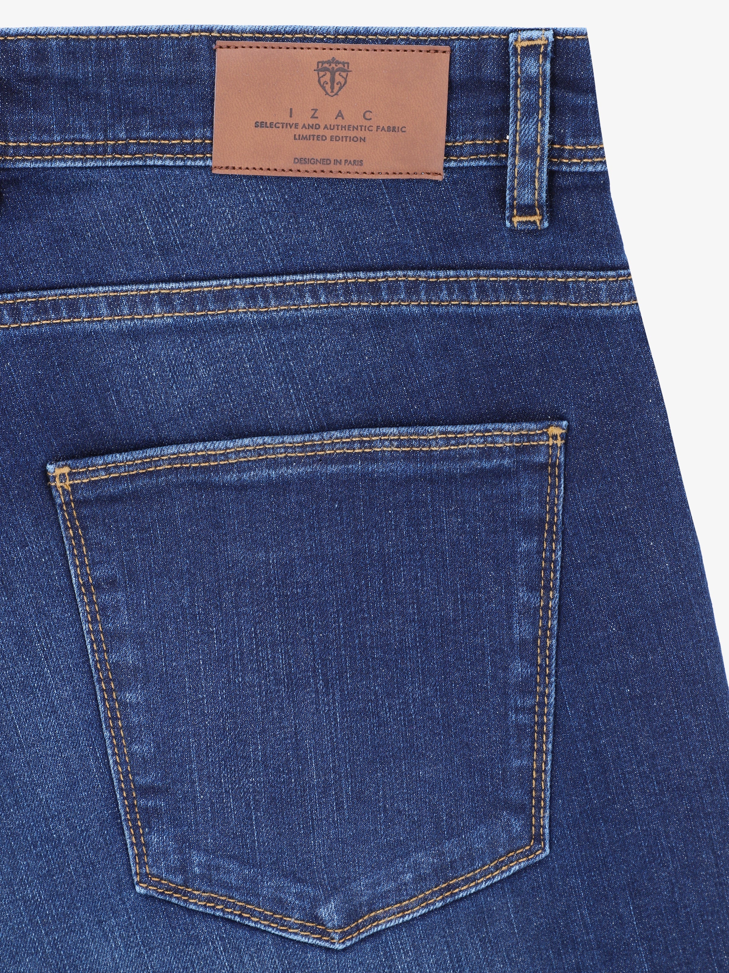 Jean regular 5 poches bleu moyen - IZAC