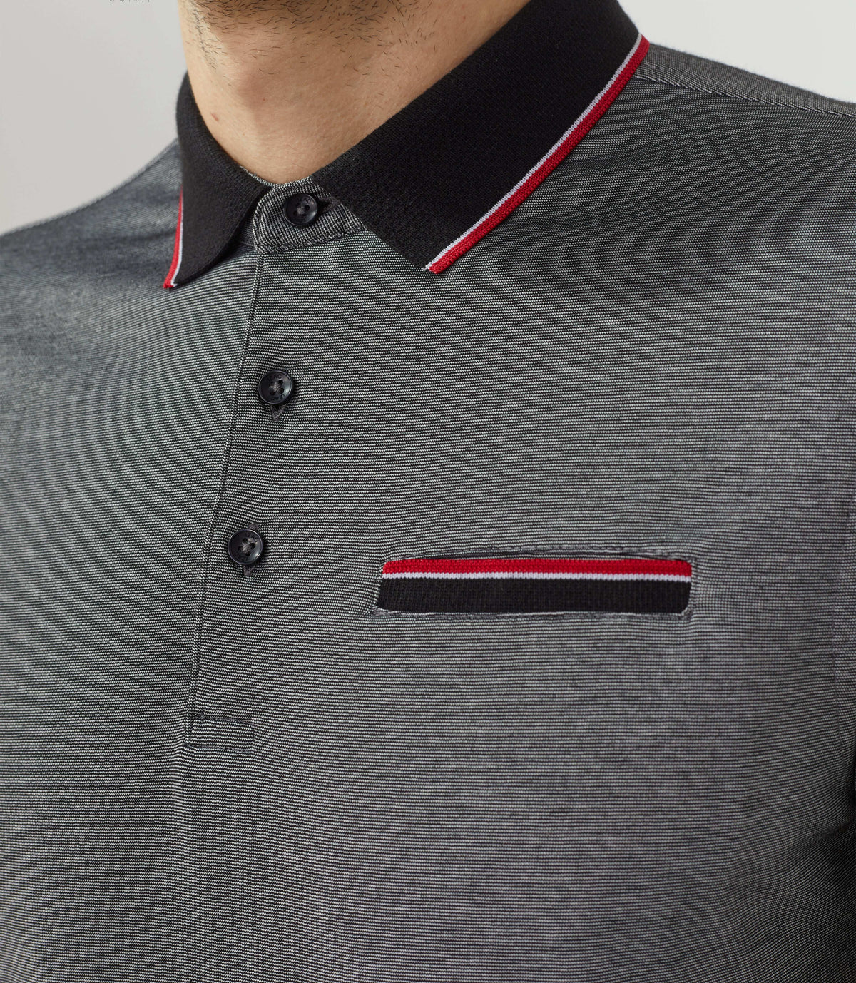 Polo jersey noir "Rally" - IZAC