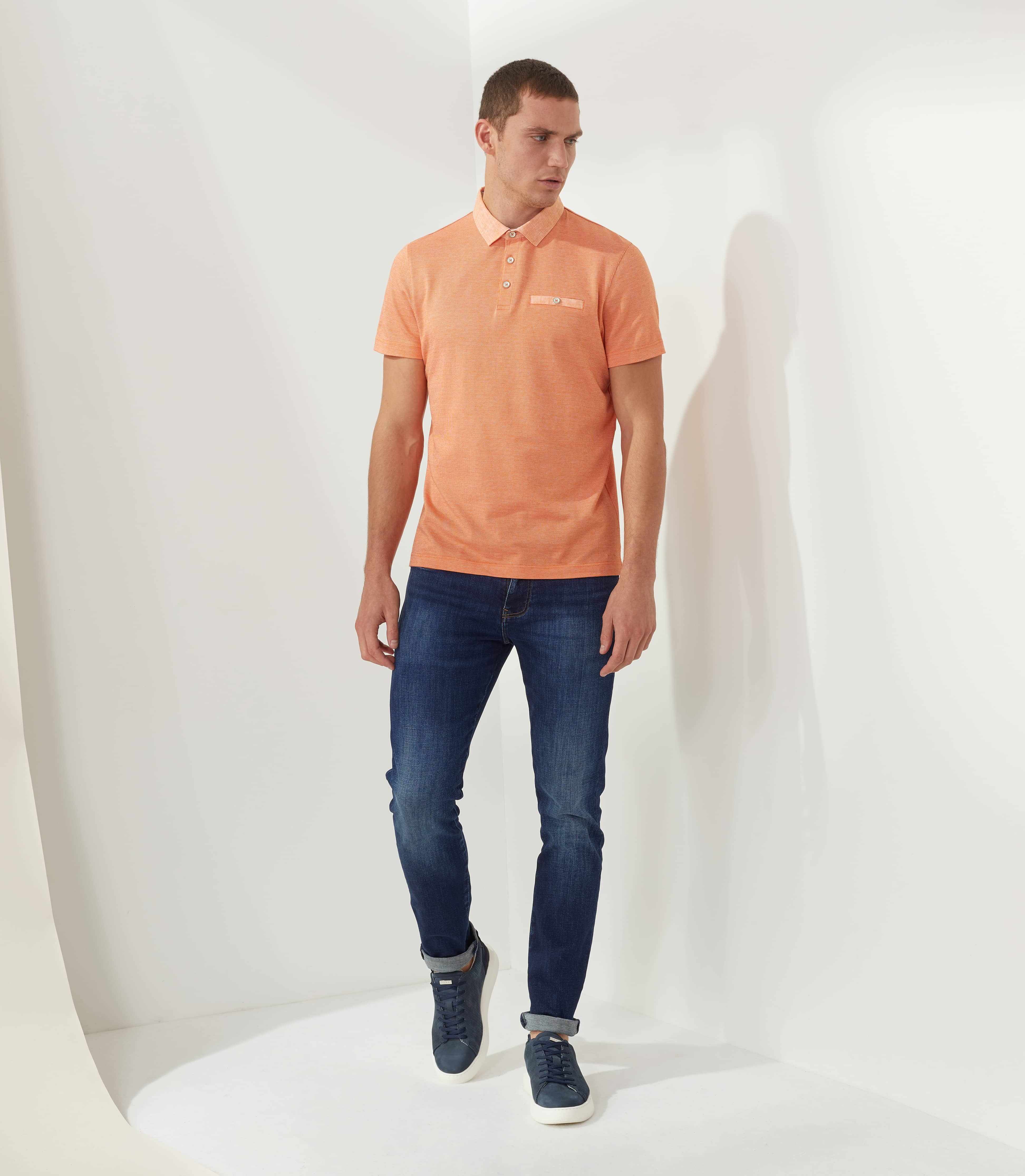 Polo orange "Micron" - IZAC