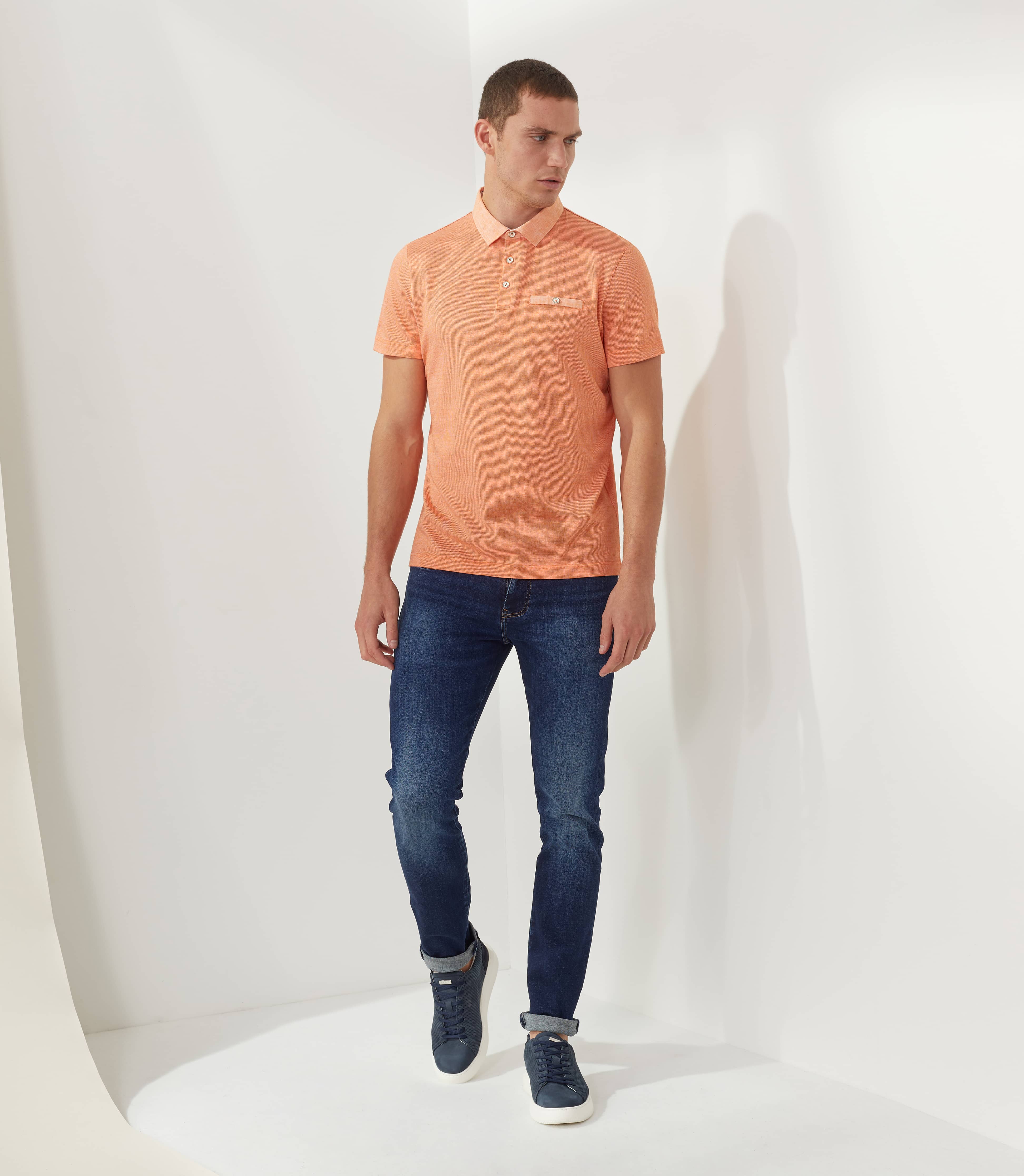 Polo orange "Micron" - IZAC