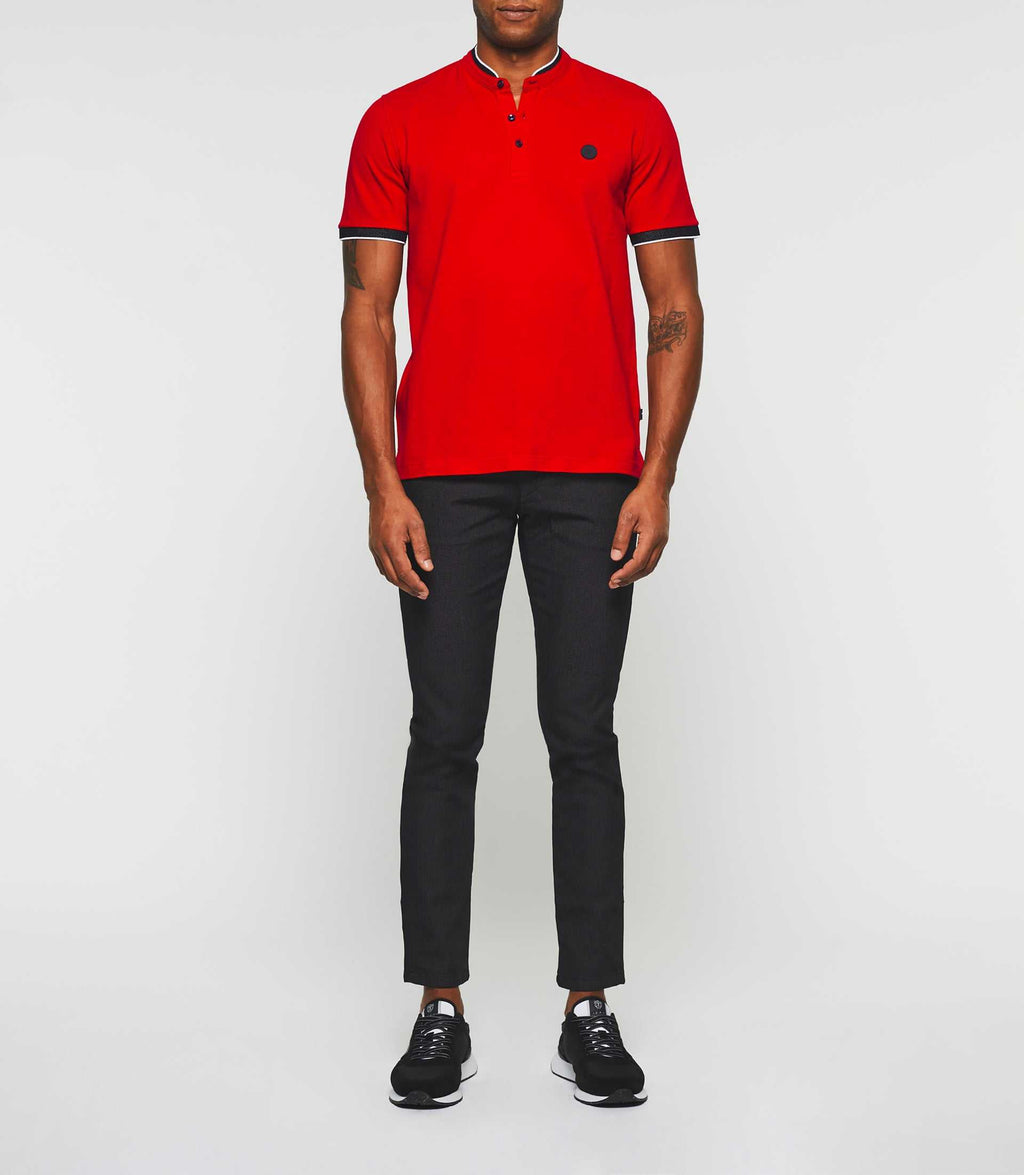 Polo manches courtes rouge "Gael" - IZAC