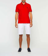 Polo manches courtes rouge "Gilles" - IZAC