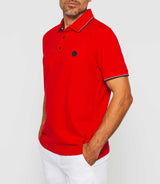 Polo manches courtes rouge "Gilles" - IZAC