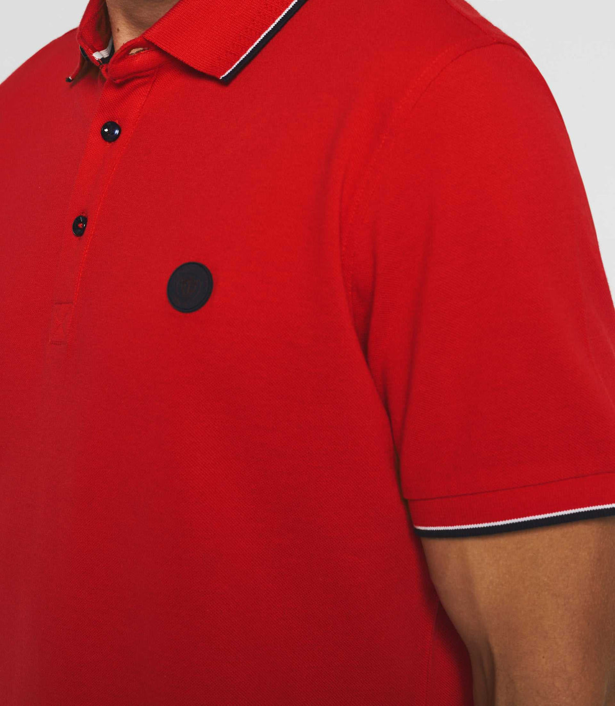 Polo manches courtes rouge "Gilles" - IZAC