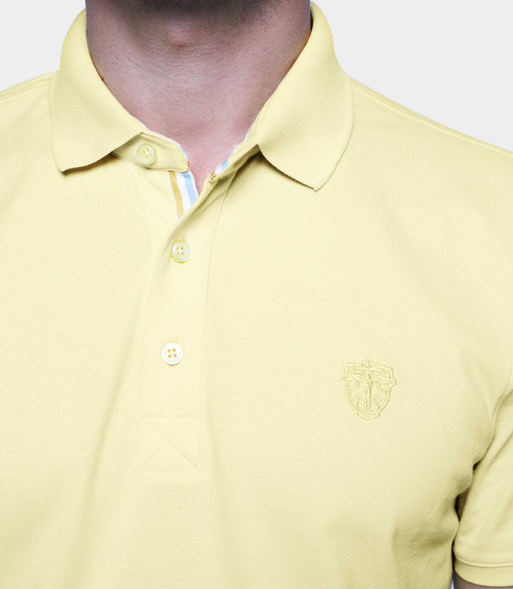Polo manches courtes jaune "Gregor" - IZAC