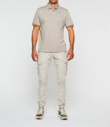 Polo manches courtes beige foncé "Guylaine" - IZAC