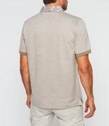 Polo manches courtes beige foncé "Guylaine" - IZAC