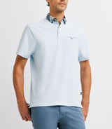Polo avec broderie bleu ciel - IZAC