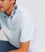 Polo avec broderie bleu ciel - IZAC