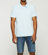 Polo en maille éponge avec poche bleu ciel GAI - IZAC