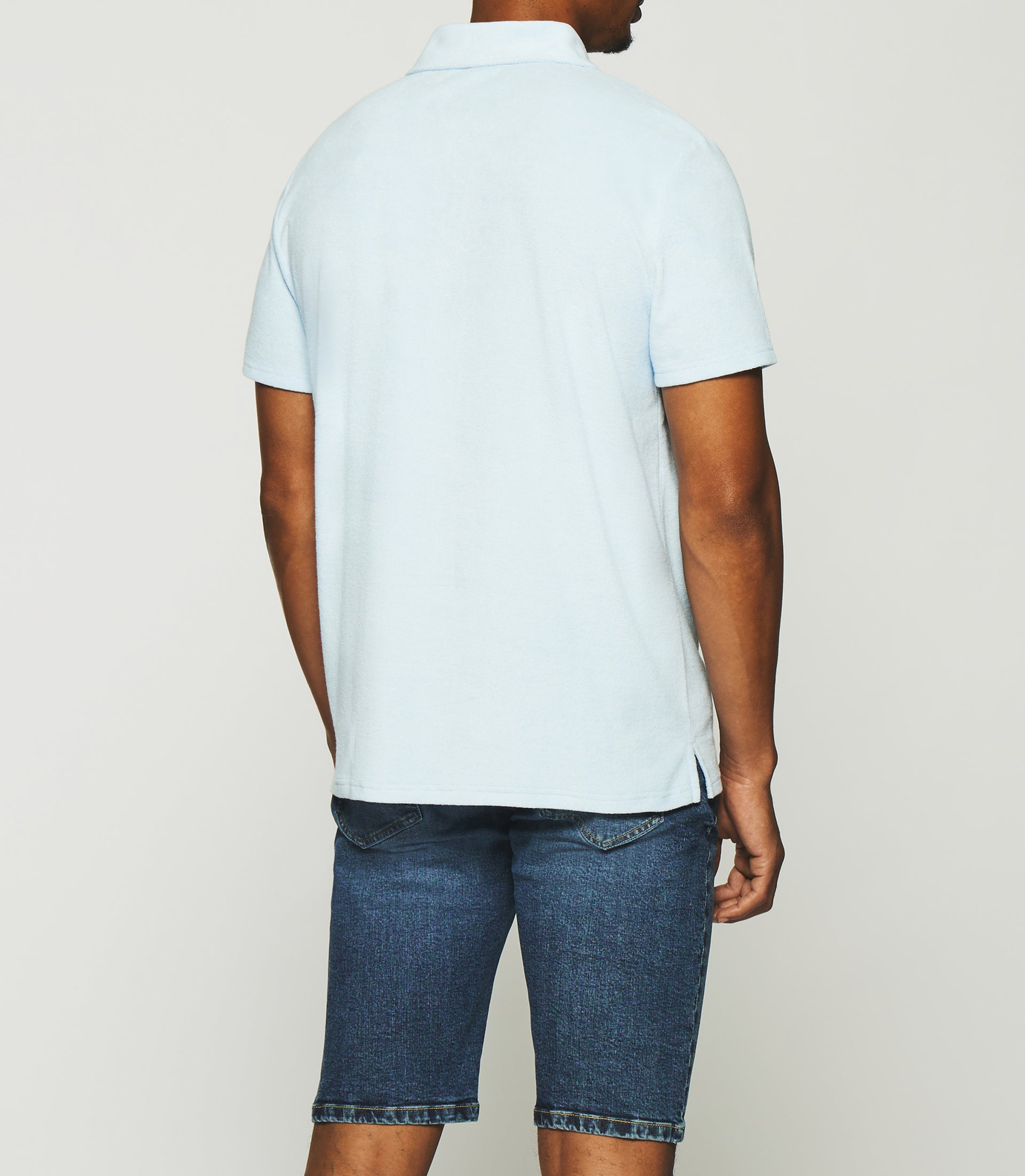 Polo en maille éponge avec poche bleu ciel GAI - IZAC