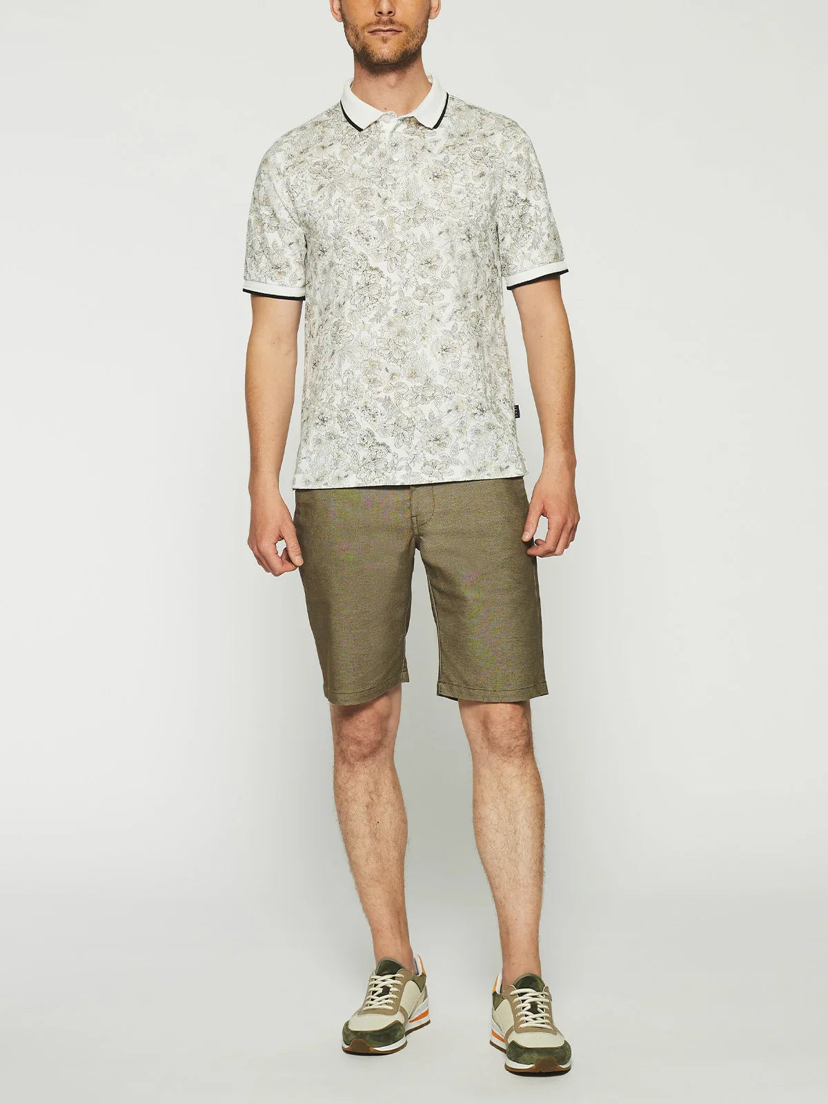 Polo à imprimé beige GEDEON - IZAC