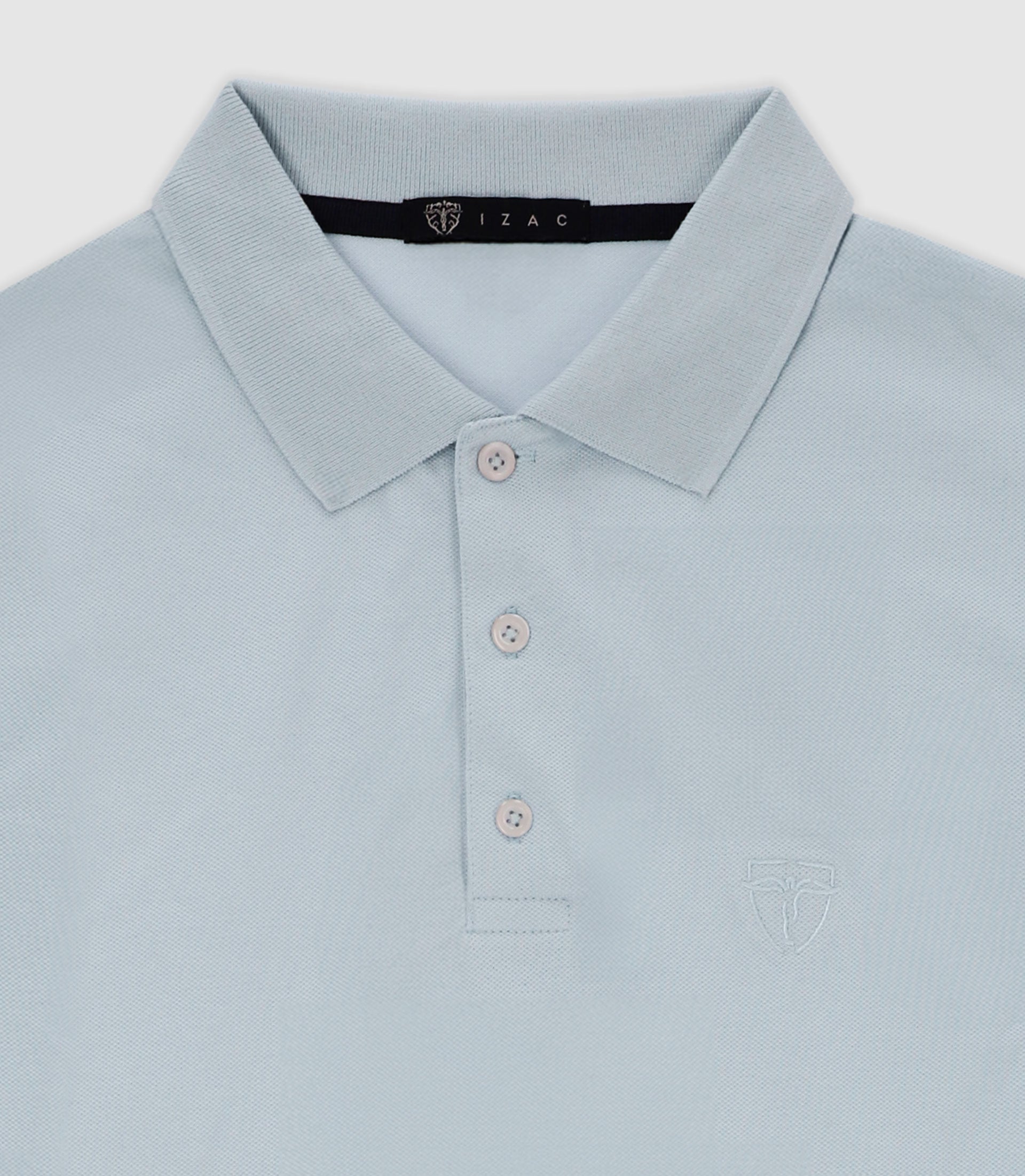 Polo en maille piquée ciel - IZAC