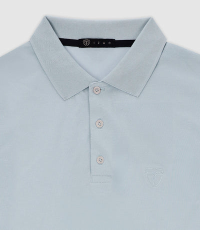 Polo en maille piquée ciel - IZAC