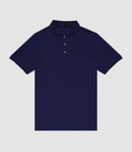 Polo en maille piquée marine - IZAC