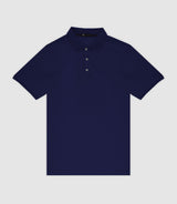 Polo en maille piquée marine - IZAC