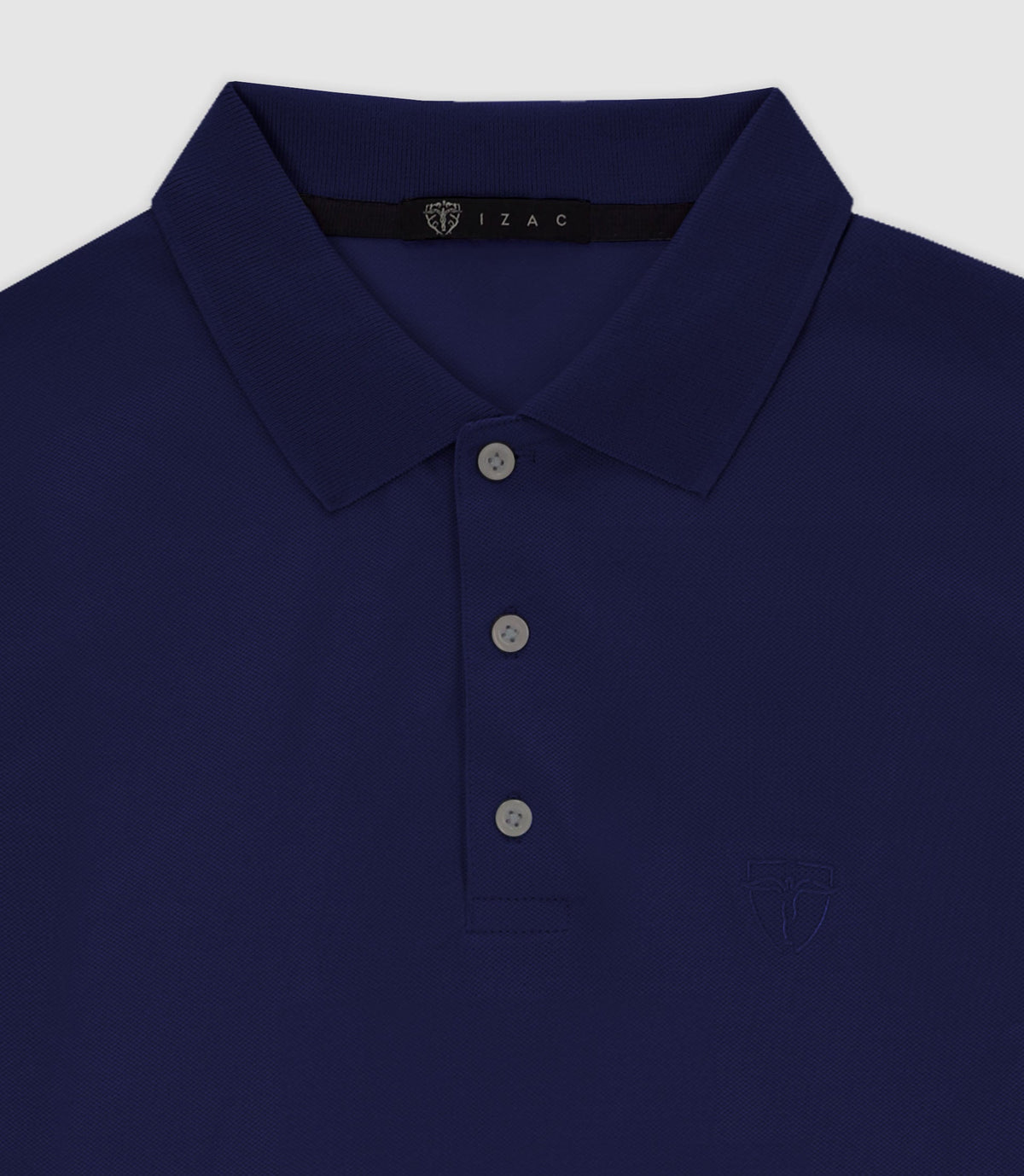 Polo en maille piquée marine - IZAC