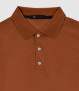 Polo en maille piquée terracotta - IZAC