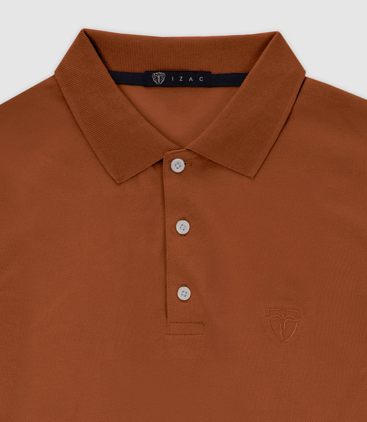 Polo en maille piquée terracotta - IZAC